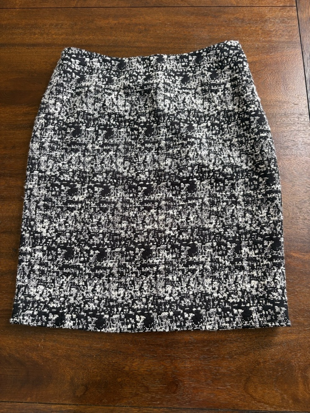 Halogen Black and White Betty Tweed Textured Mini Pencil Lined Skirt Women 10